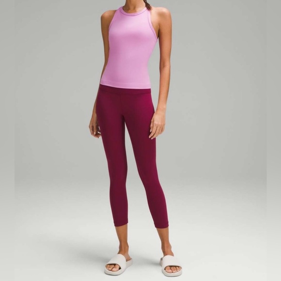 Lulu Align Waist-Length Racerback Tank Top in Dahlia Mauve - Picture 4 of 7